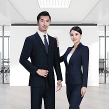 立領深灰色職業套裝FX28