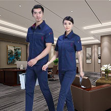 夏季時(shí)尚合體滌棉細(xì)斜短袖工作服FY611